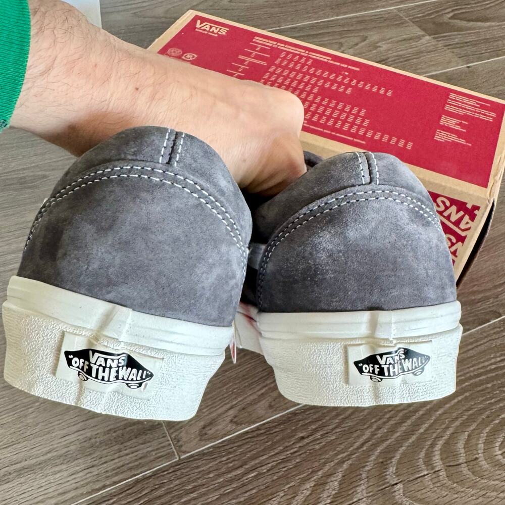 Vans Old Skool Suede Low Top Sneakers Gray White Skate Shoes Mens 8 / Womens 9.5 - Picture 6 of 14